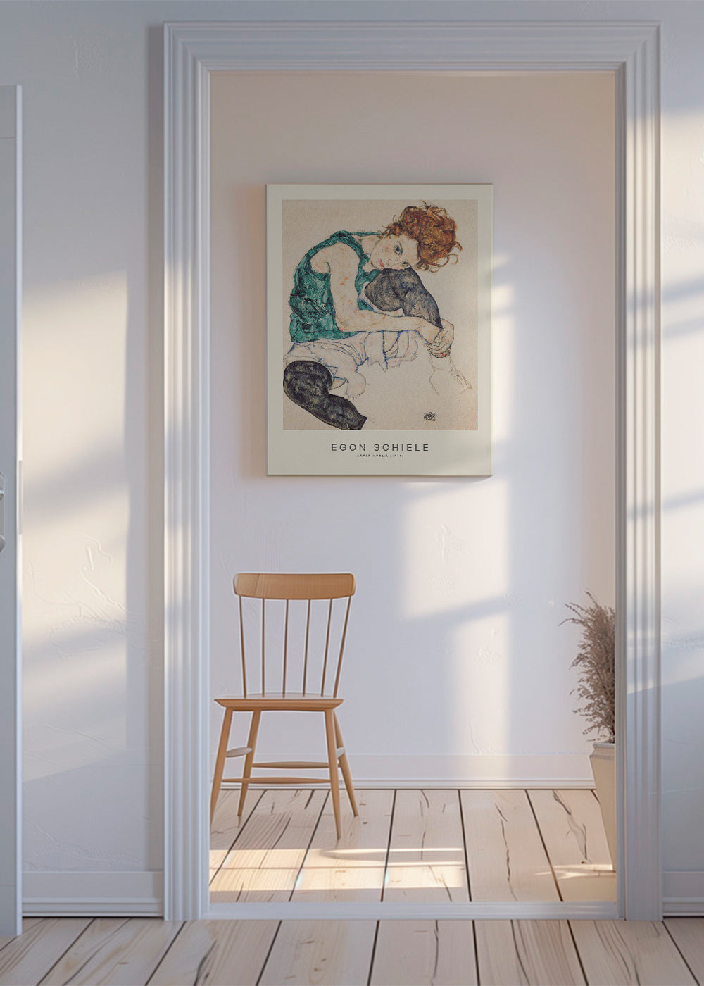 Vintage plakát: portrét Adele Herms od Egona Schiele