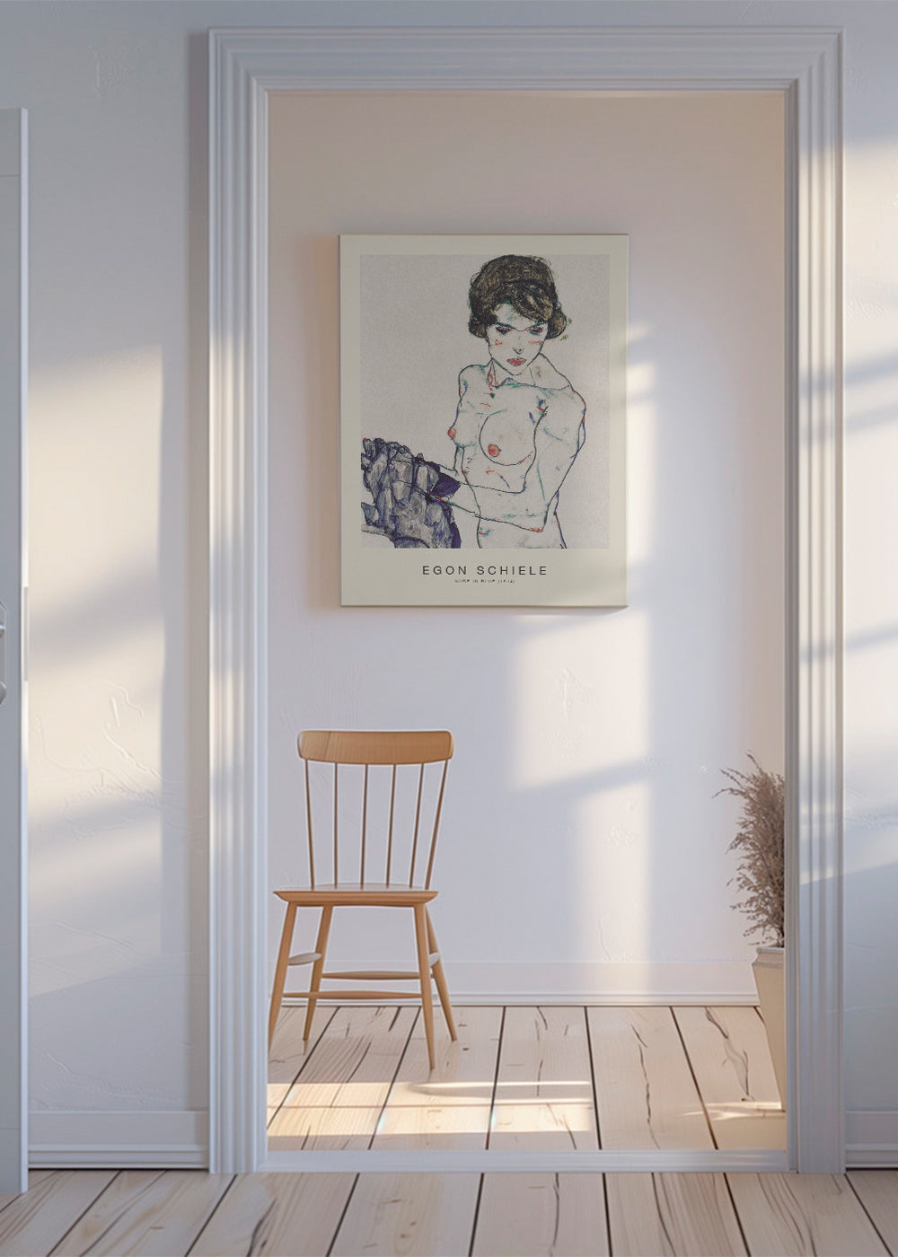 Ilustrace: ženský akt v expresivní linii