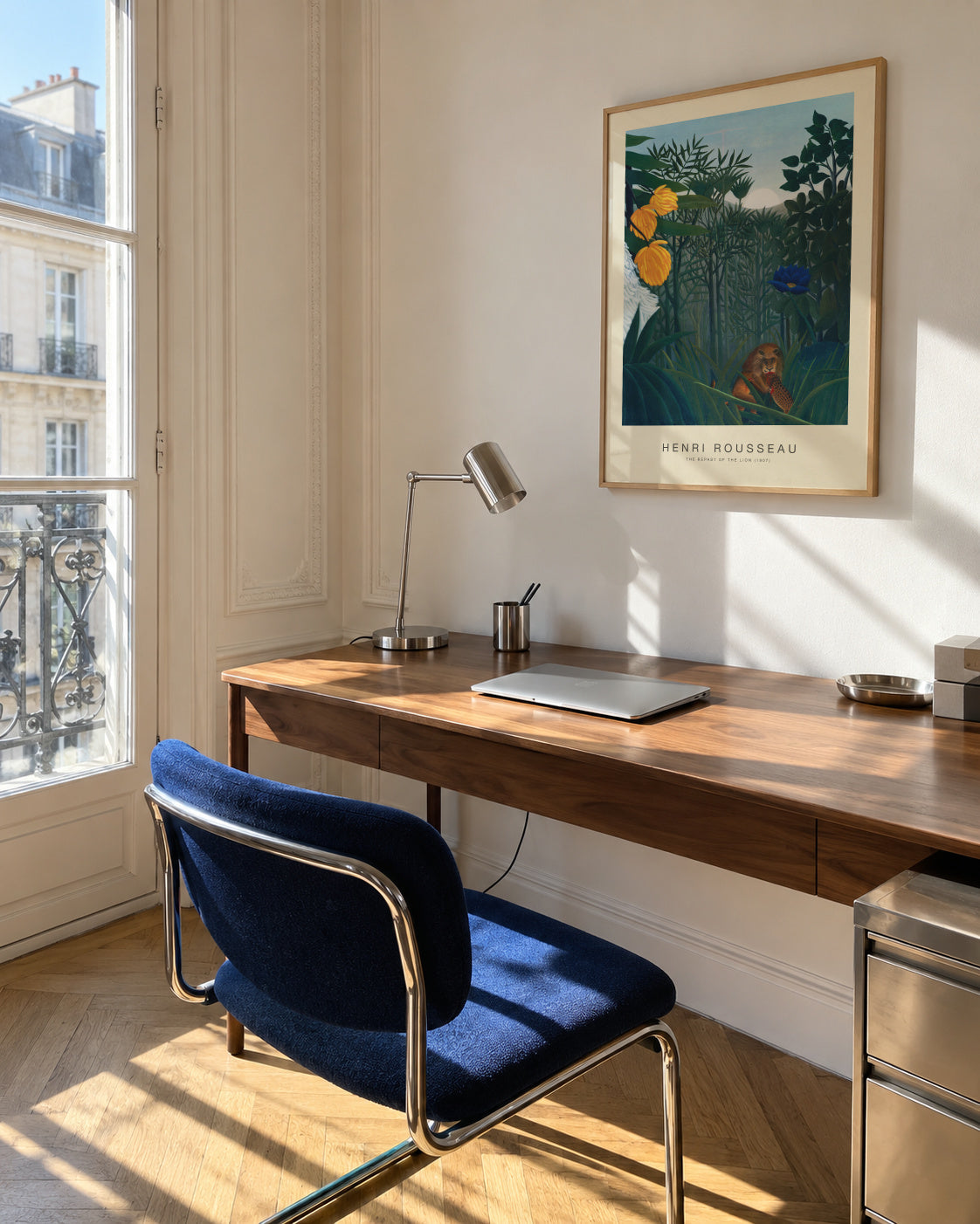The Repast of the Lion (Special Edition) - Henri Rousseau - Framed poster in an interior