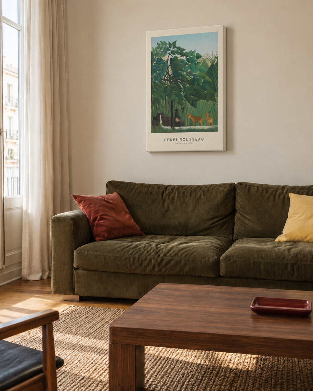 The Waterfall (Special Edition) - Henri Rousseau - Unframed canvas in an interior