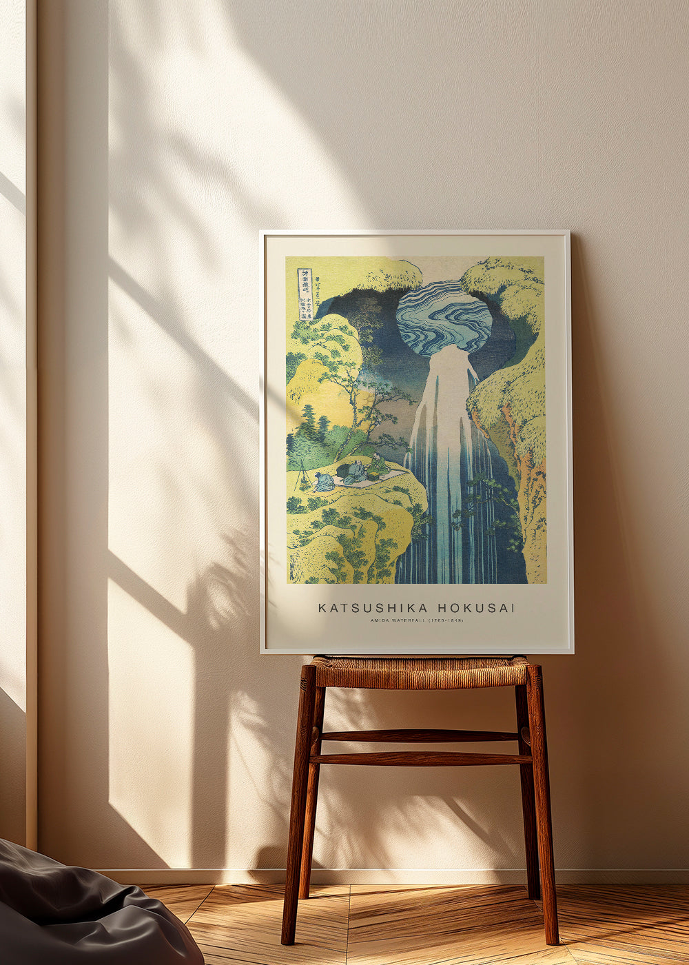 Krajinářské umění: Vodopád Amida od Hokusai