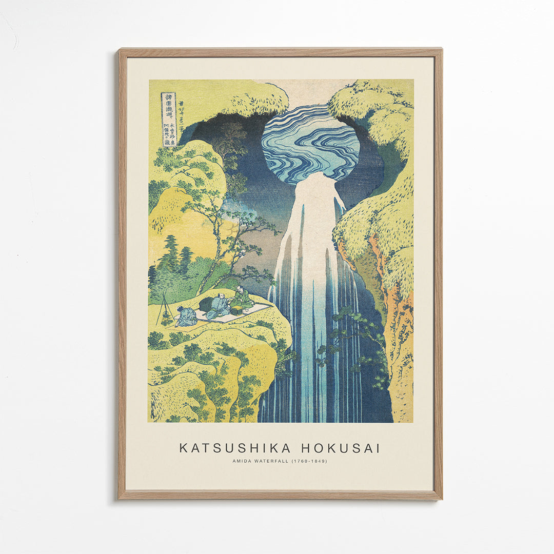 Krajinářské umění: Vodopád Amida od Hokusai
