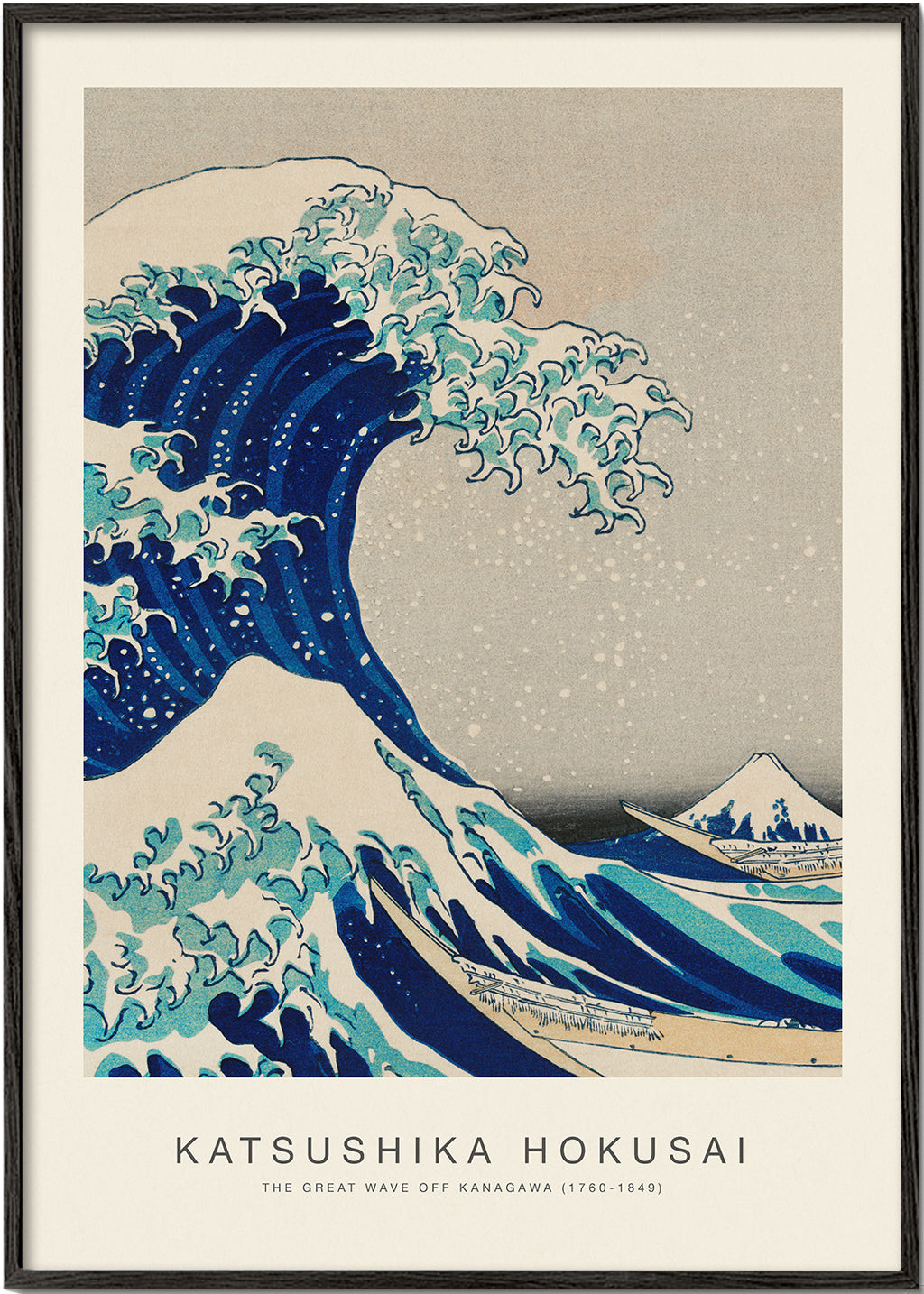 Japonská ilustrace Velká vlna v modrém