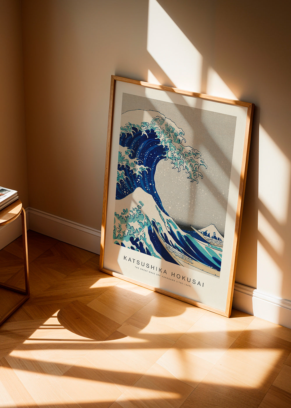 Japonská ilustrace Velká vlna v modrém