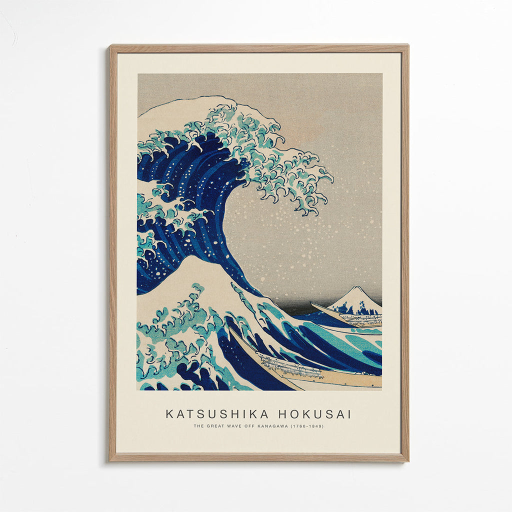Japonská ilustrace Velká vlna v modrém