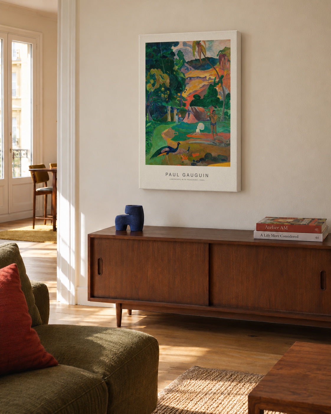 Landscape with Peacocks (Special Edition) - Paul Gauguin - Unframed canvas in an interior