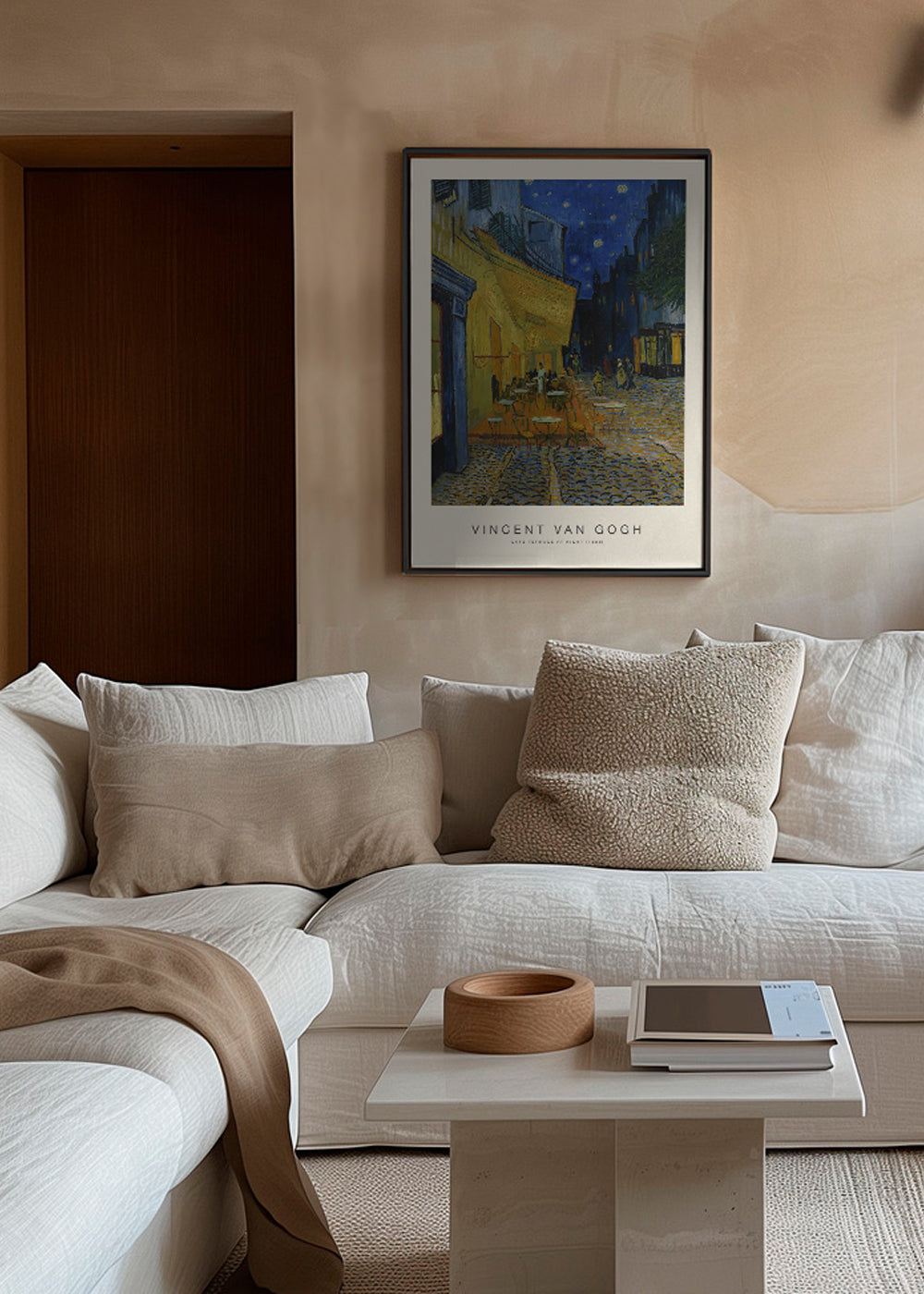 Obraz do kuchyně: Noční kavárenská terasa v malířském stylu