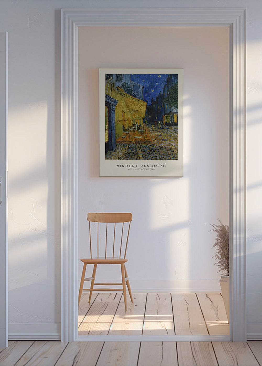 Obraz do kuchyně: Noční kavárenská terasa v malířském stylu