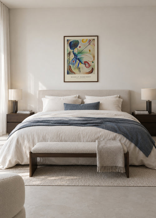 Water & Black Lines (Special Edition) - Wassily Kandinsky - Framed poster in an interior