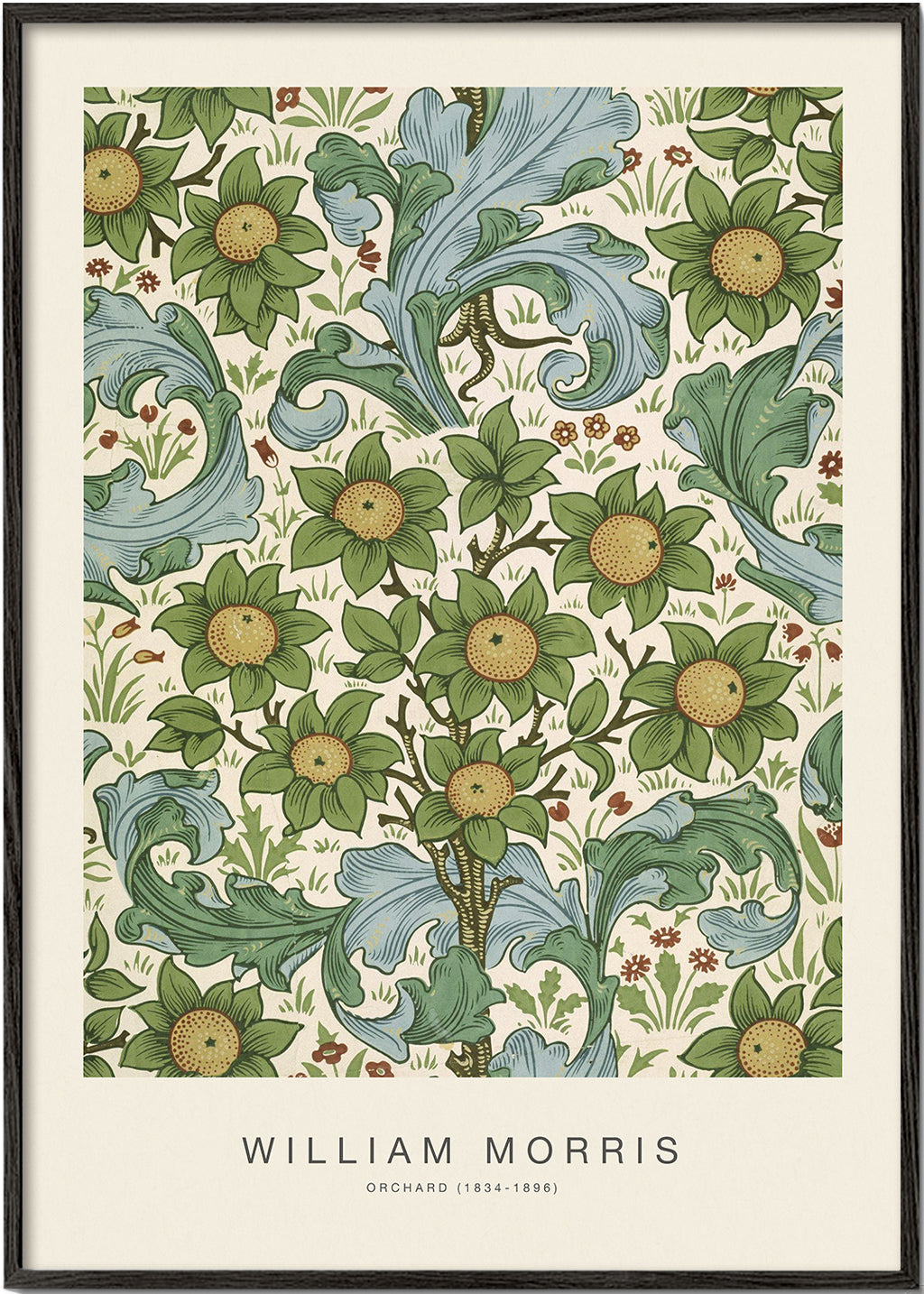 Botanický plakát William Morris květinový vzor