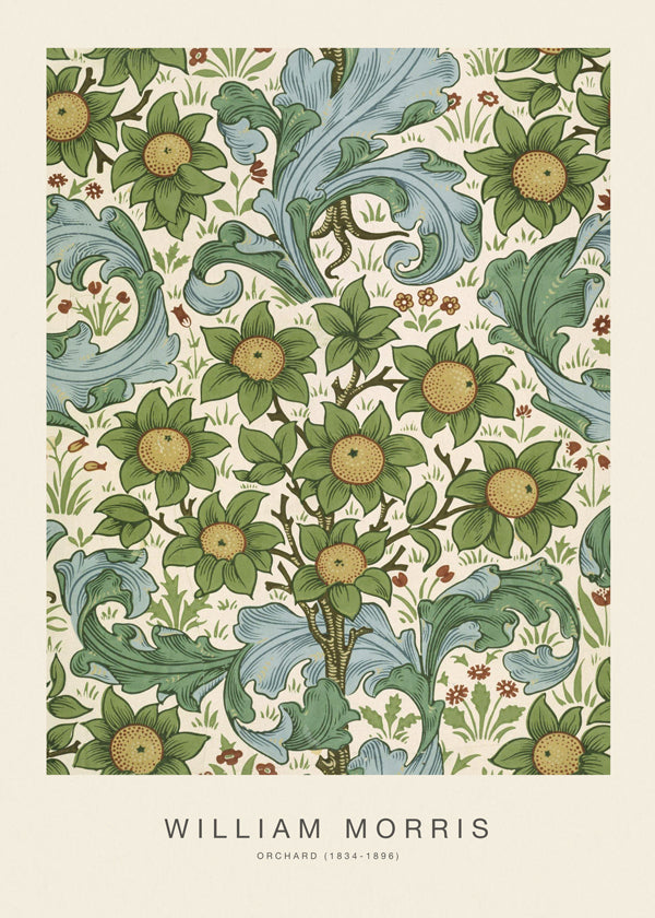 Botanický plakát William Morris květinový vzor