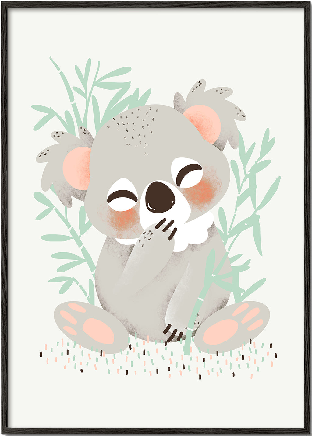 Dětský plakát: usmívající se koala