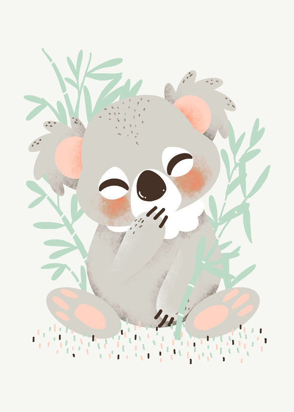 Dětský plakát: usmívající se koala