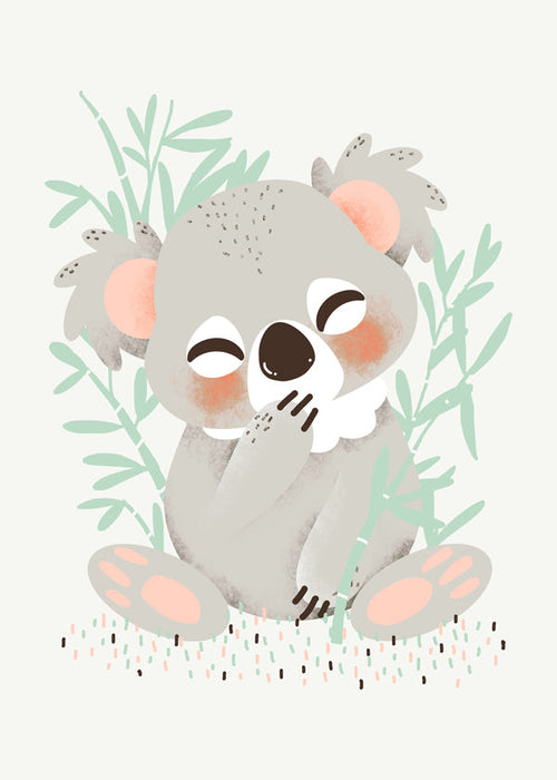 Dětský plakát: usmívající se koala
