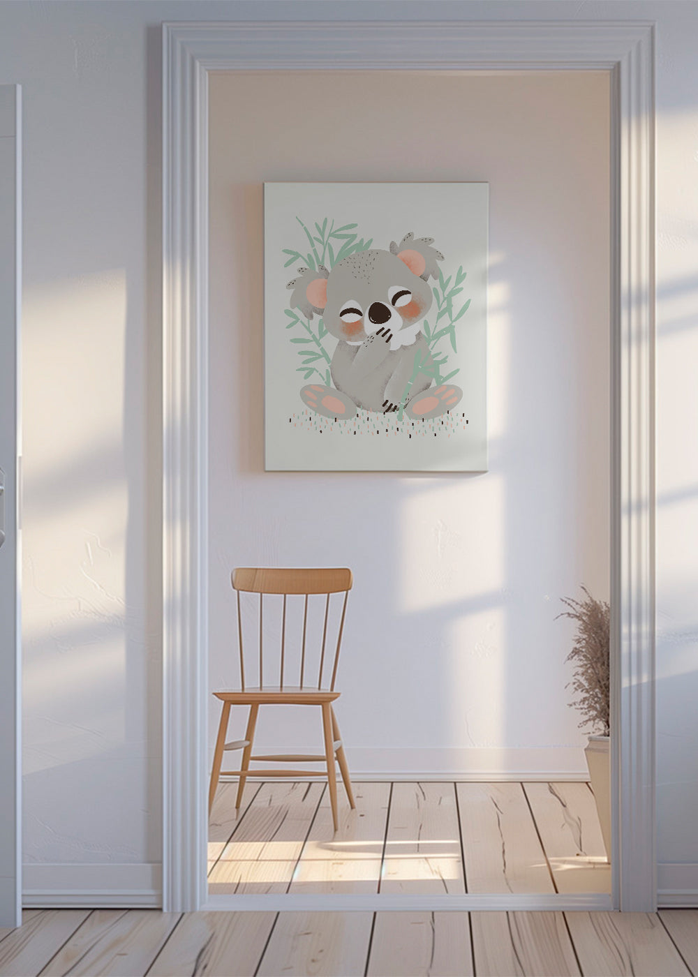 Dětský plakát: usmívající se koala