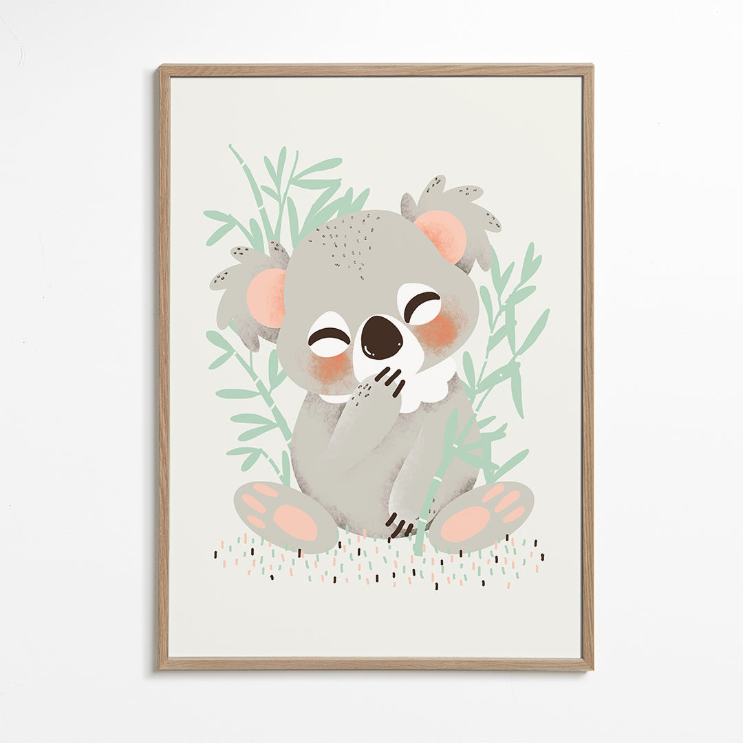 Dětský plakát: usmívající se koala
