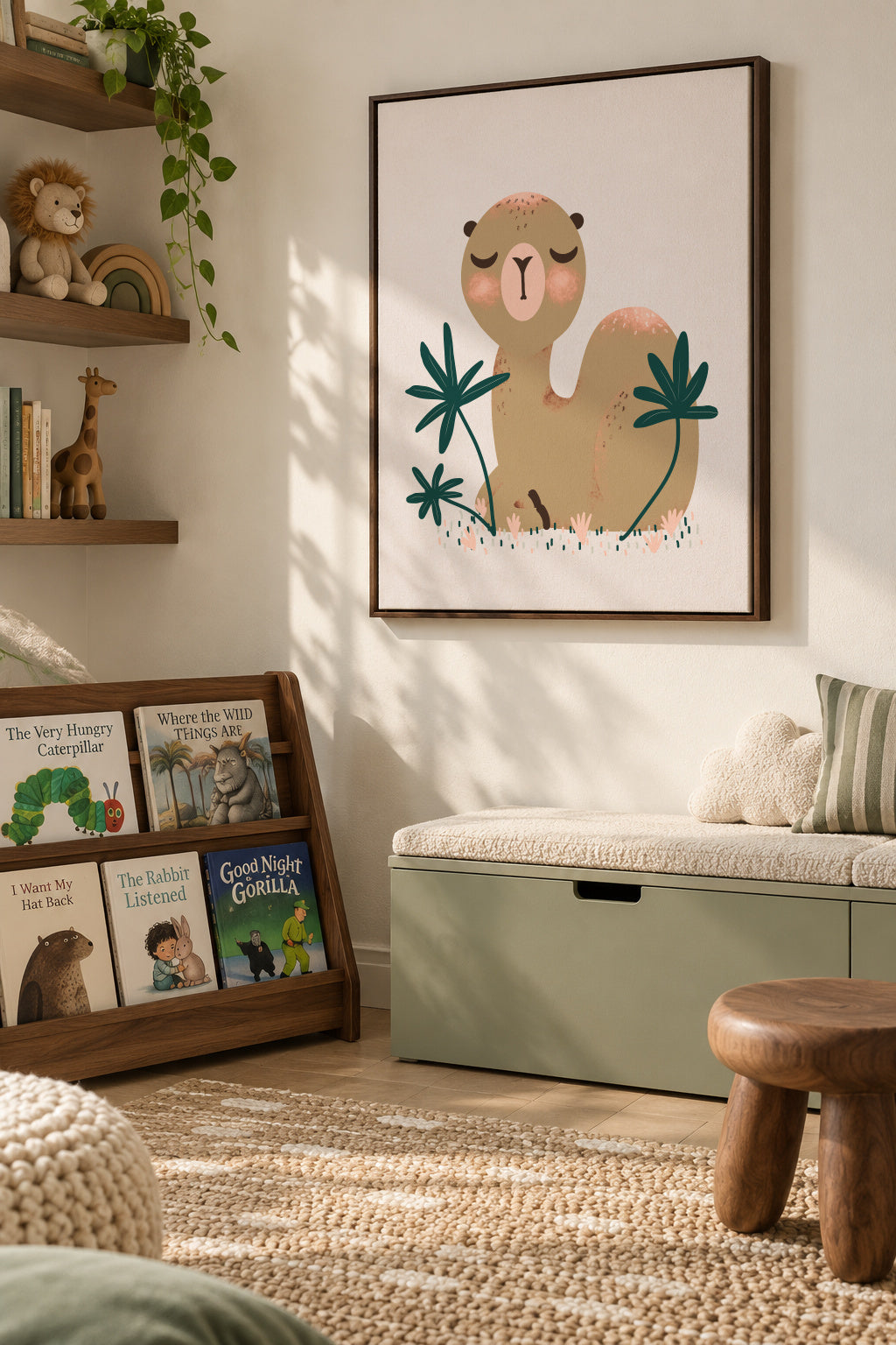 Animignons - the Camel - Framed canvas in an interior