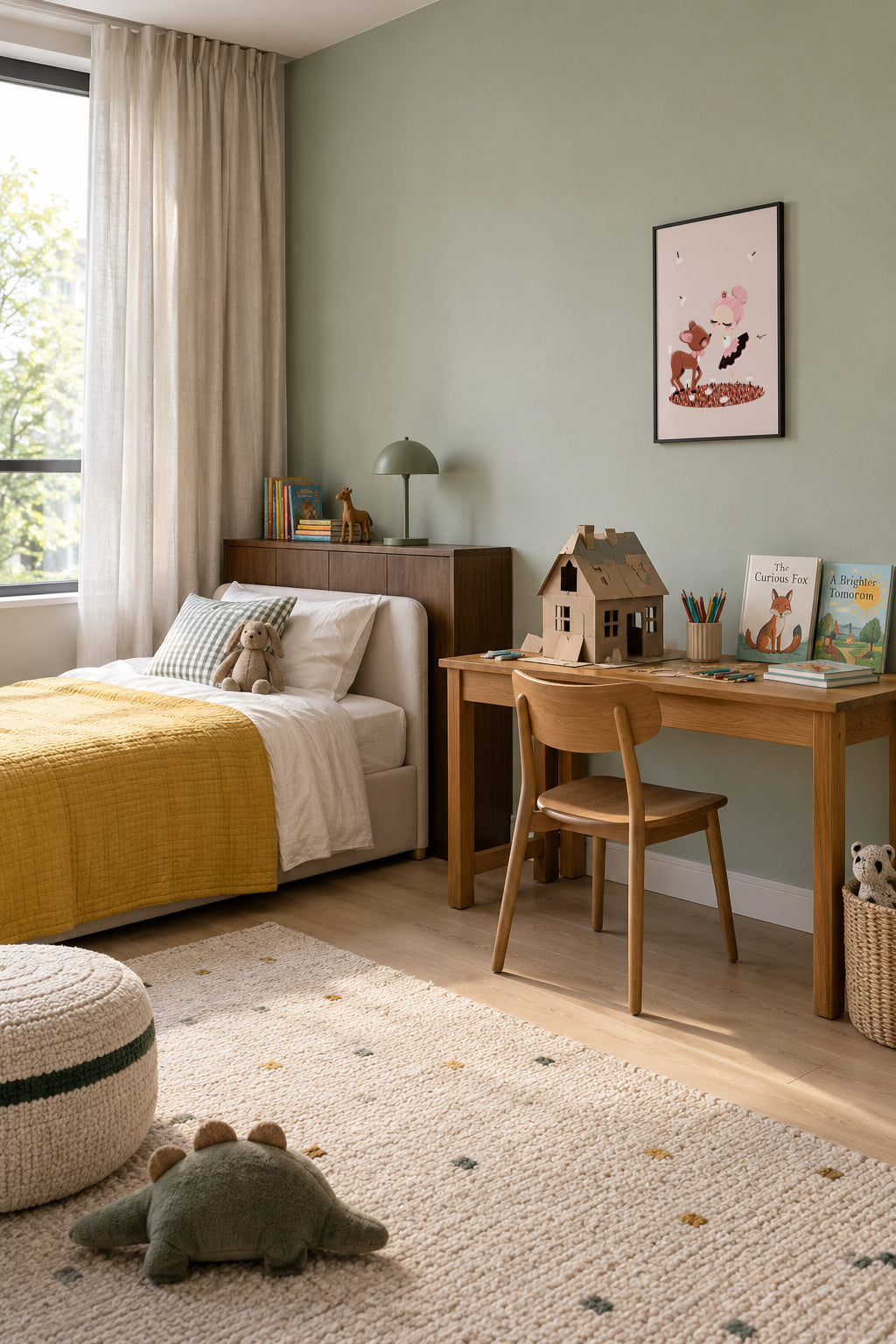 The Fawn and the Ballerina - Framed poster in an interior