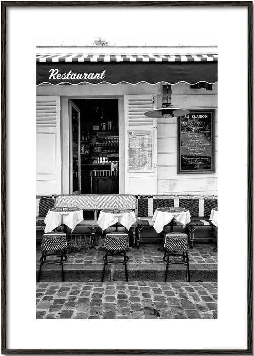 Obraz do kuchyně Pařížské bistro černobílé