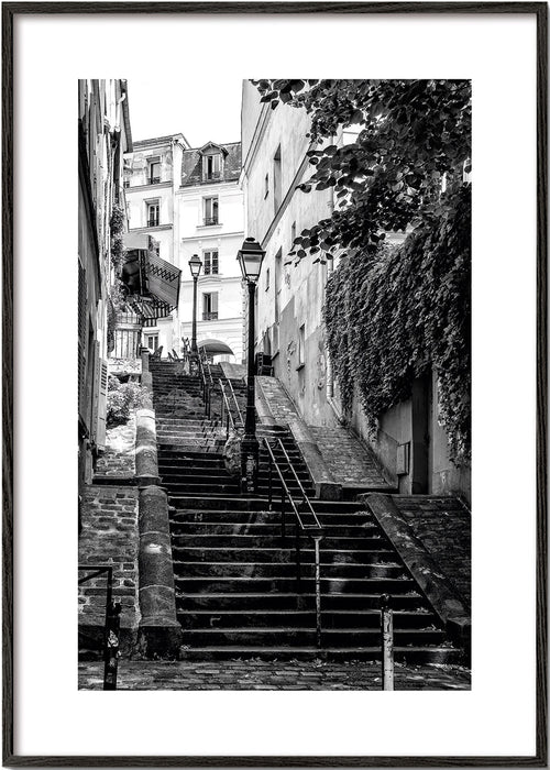 Obraz do kuchyně: Schody Montmartre černobíle
