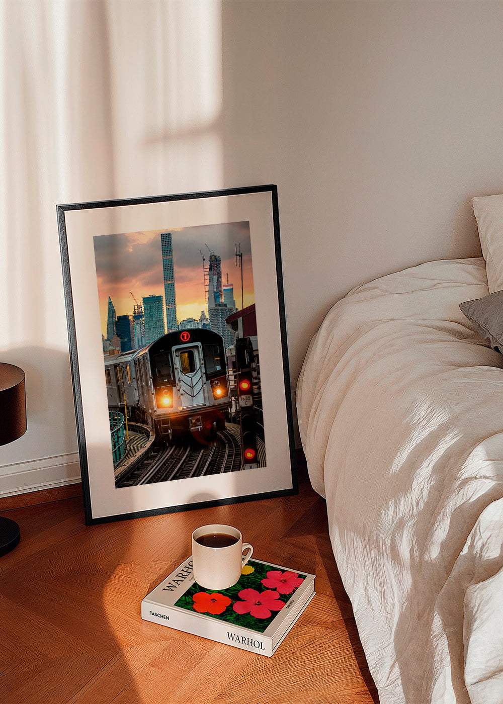 Cestovatelský plakát: Metro 7 při západu slunce – Product1