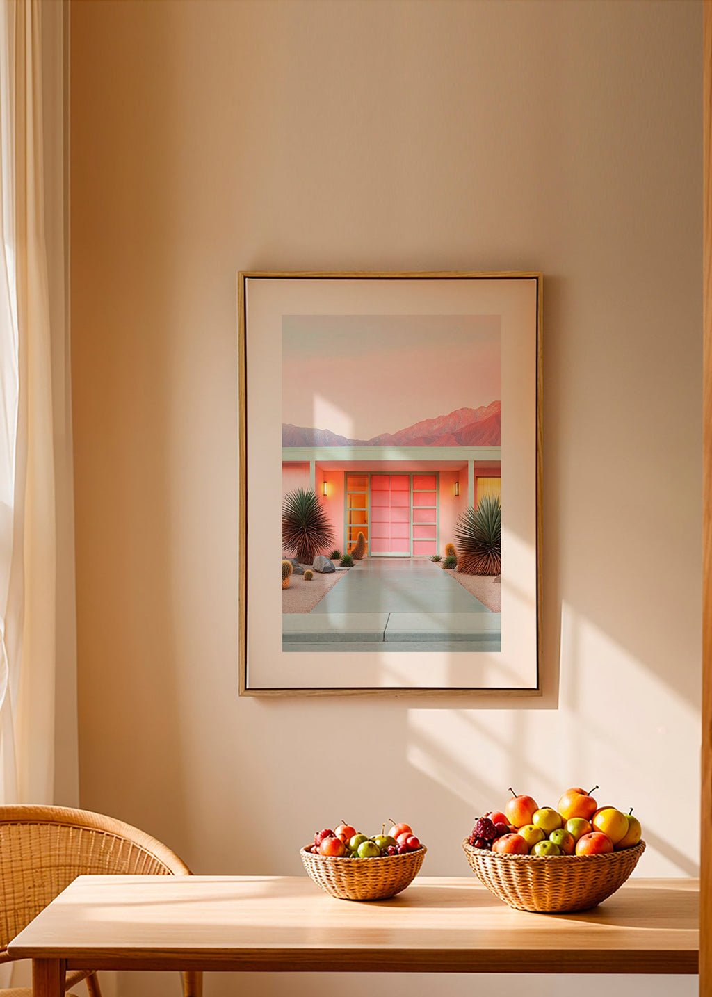 Botanický plakát Palm Springs růžový – Canvas1