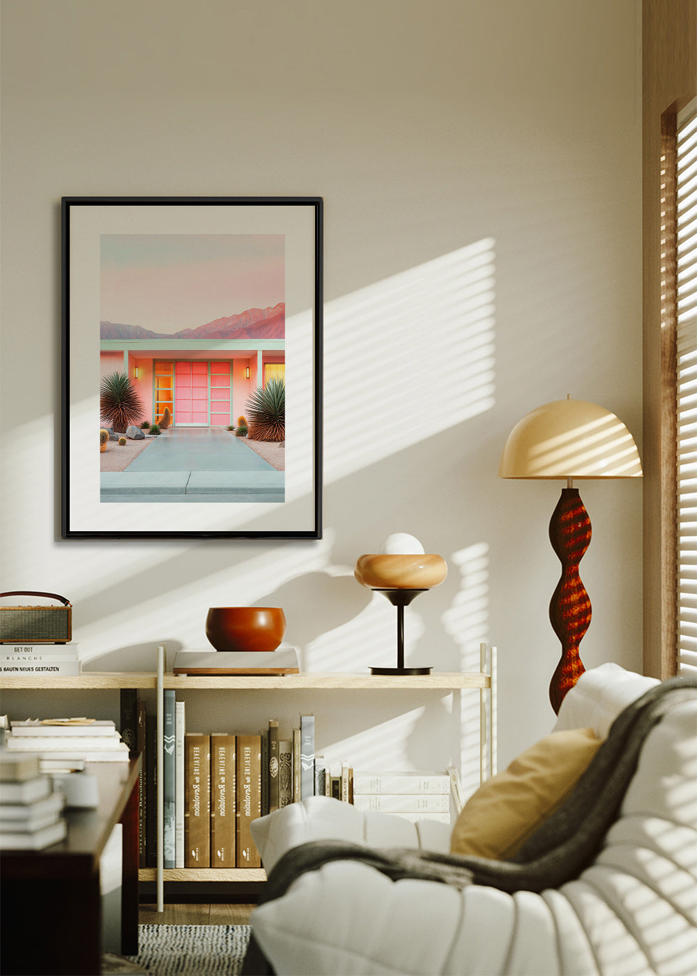 Botanický plakát Palm Springs růžový – Canvas2