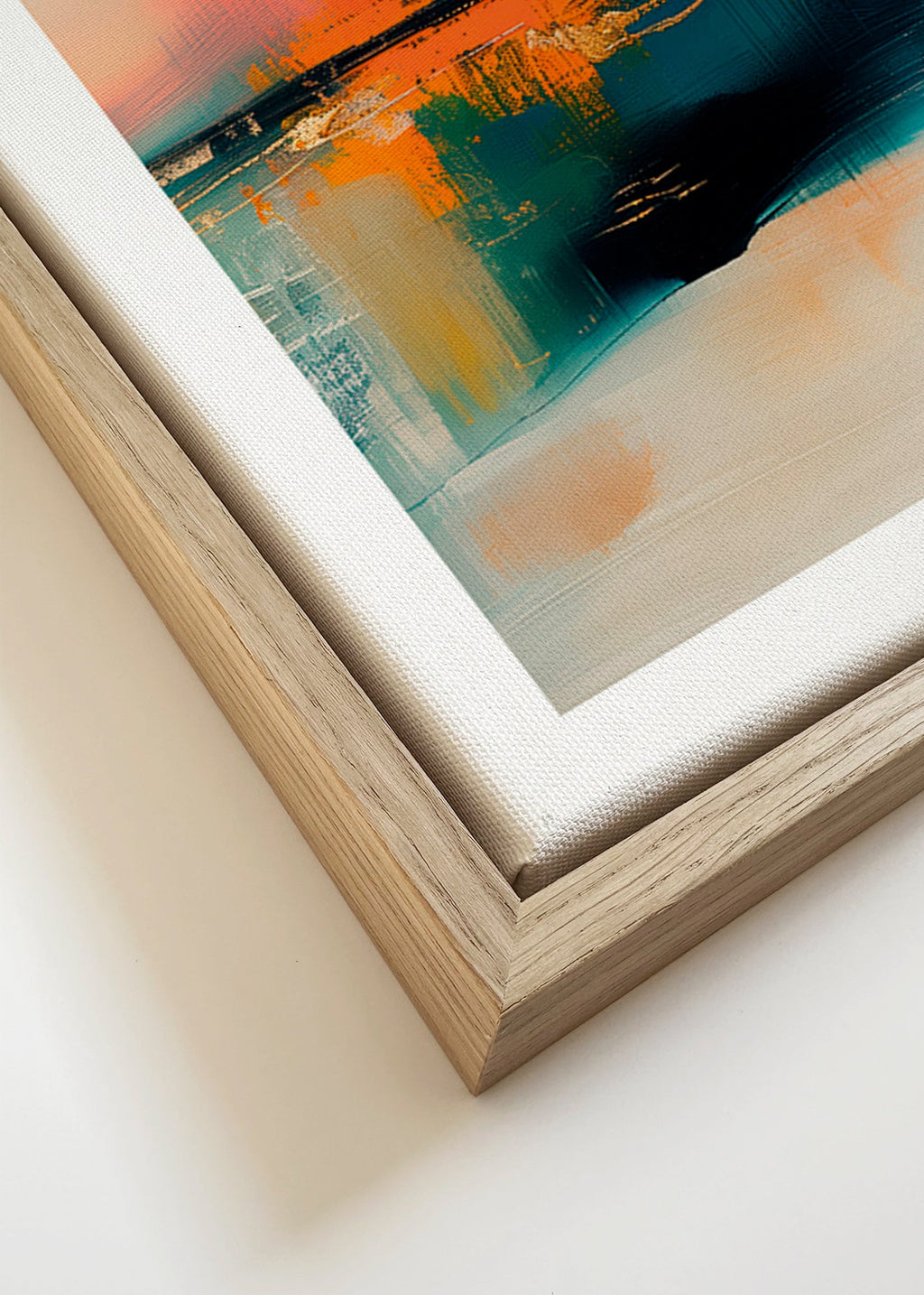 Abstraktní obraz s vodními odrazy – Canvas detail