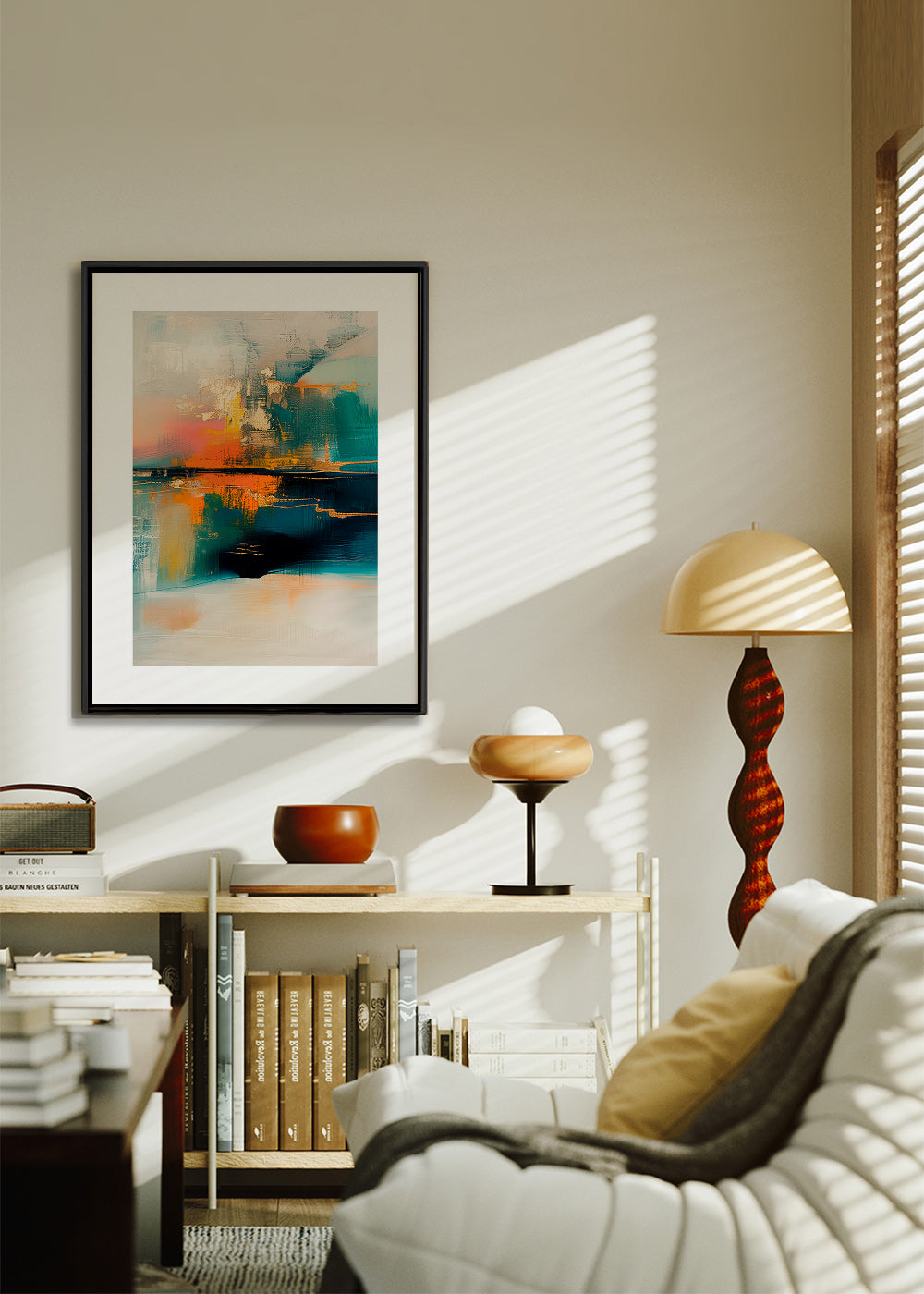 Abstraktní obraz s vodními odrazy – Canvas1