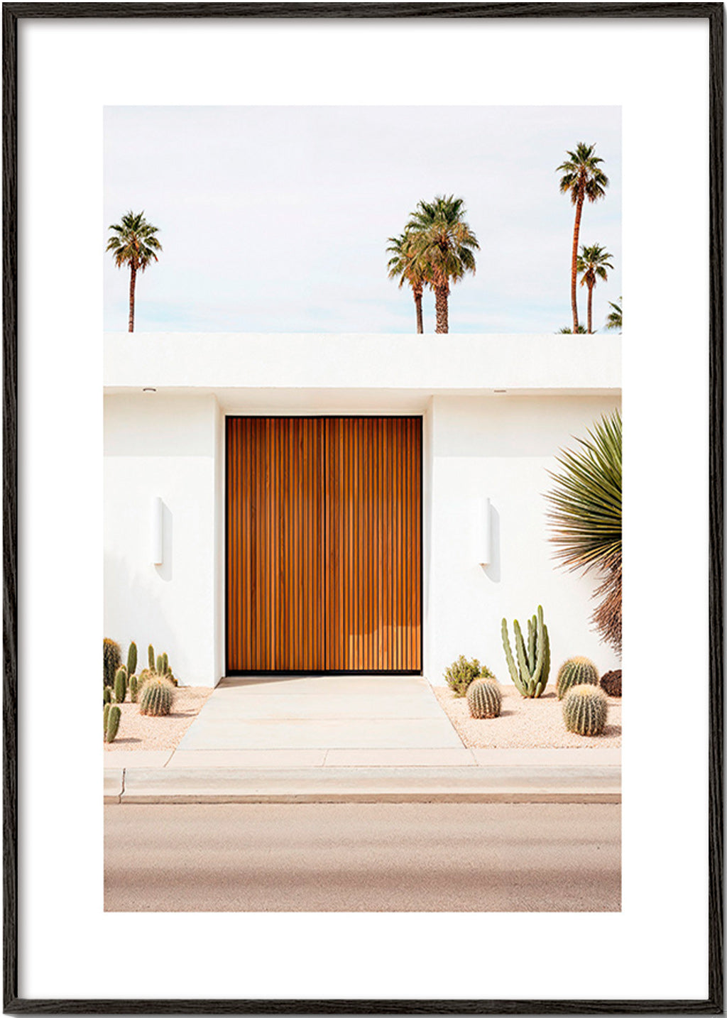Architektonická fotografie se žaluziovými dveřmi – Black Frame