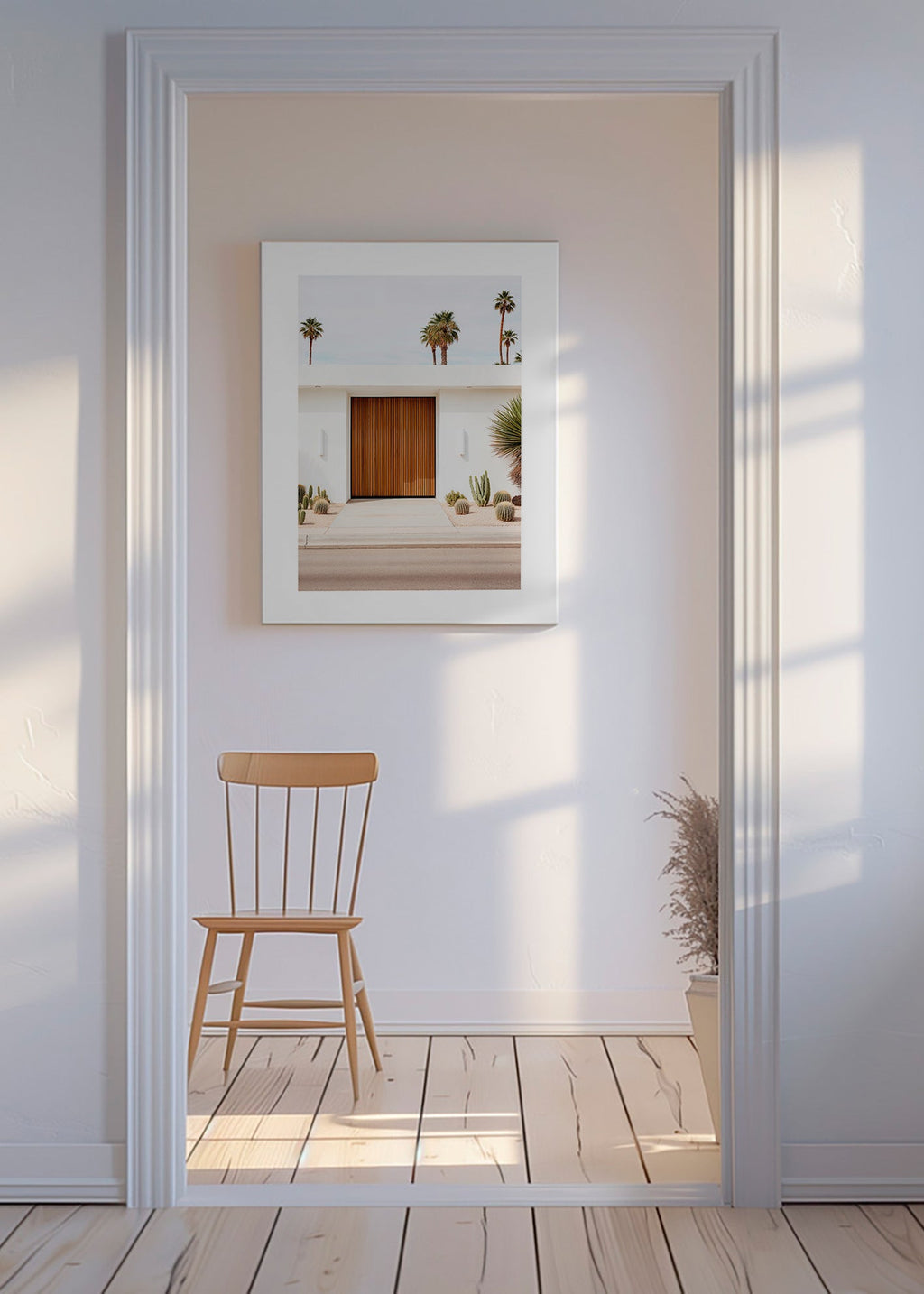 Architektonická fotografie se žaluziovými dveřmi – Canvas