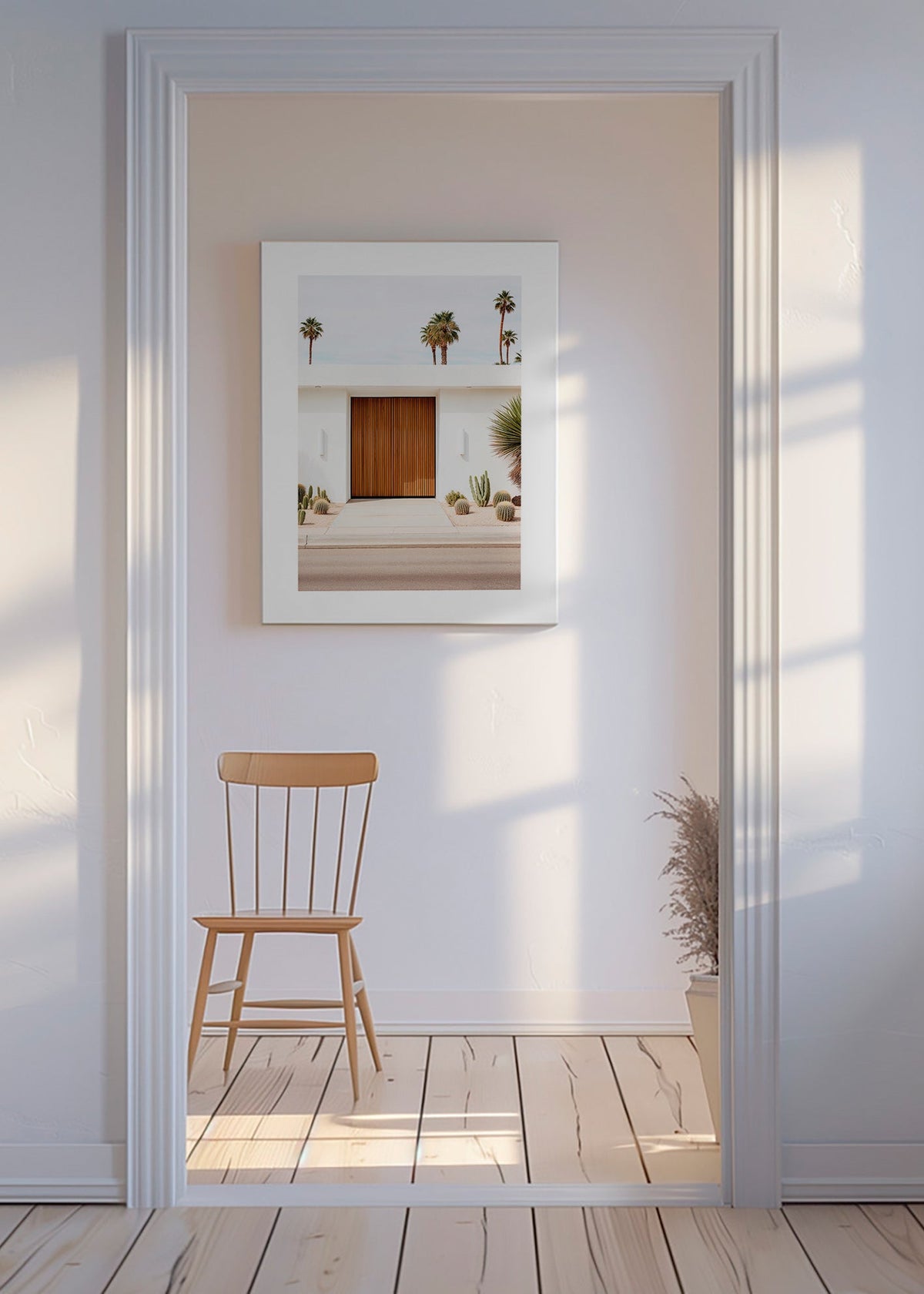 Architektonická fotografie se žaluziovými dveřmi – Canvas
