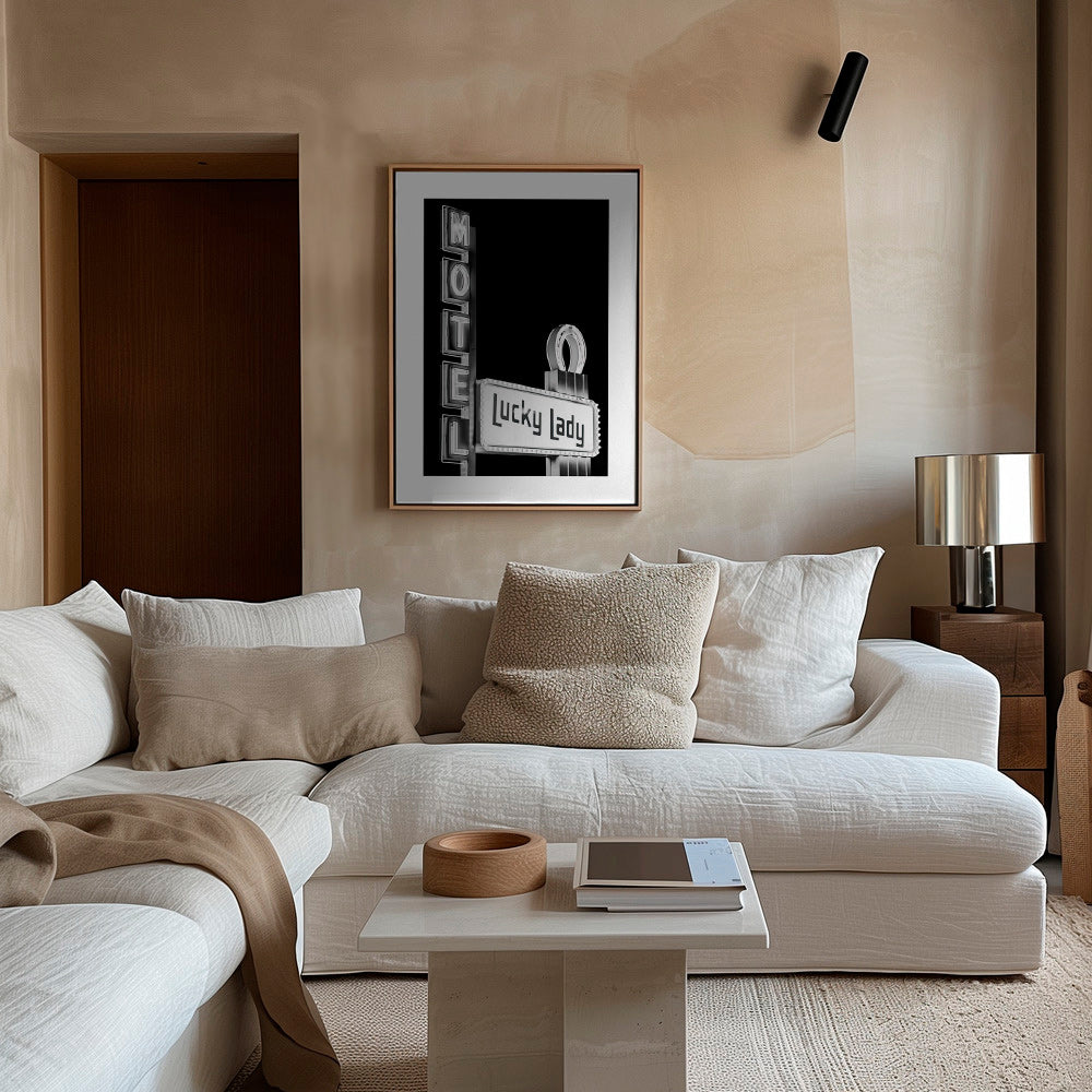 Fotografie nápisu Motel Lucky Lady – Canvas1