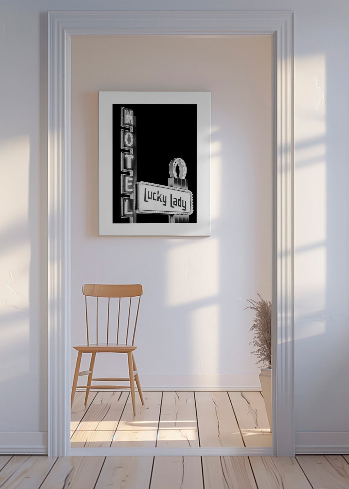 Fotografie nápisu Motel Lucky Lady – Canvas