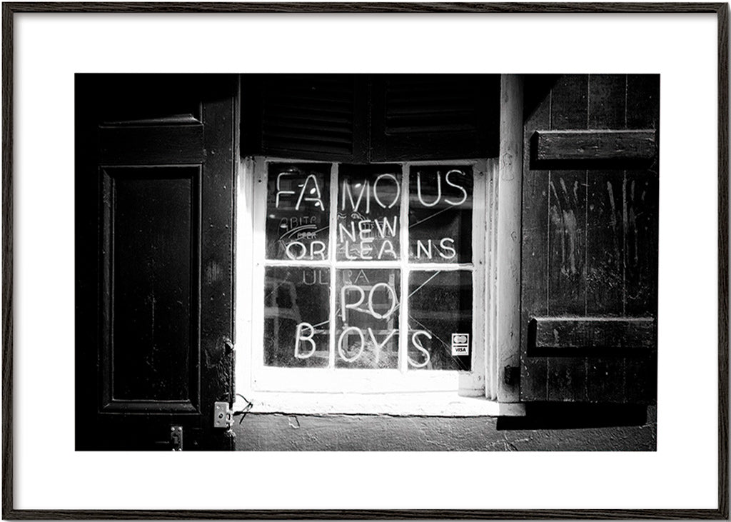 Obraz do kuchyně: nápis New Orleans černobíle – Black Frame