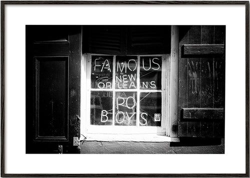 Obraz do kuchyně: nápis New Orleans černobíle – Black Frame