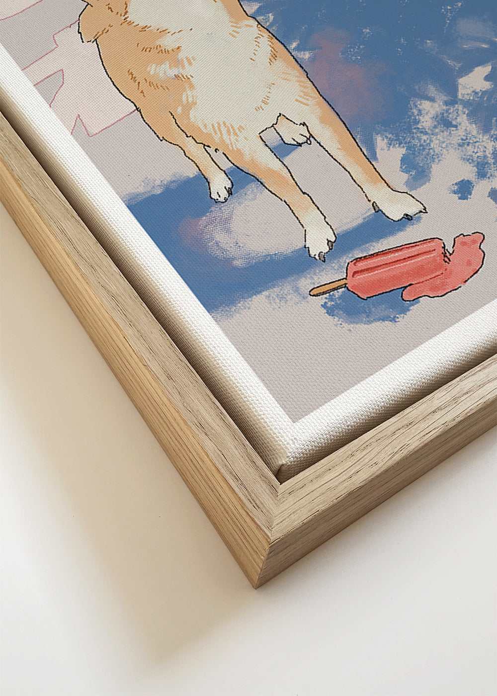 Ilustrace dívka a shiba