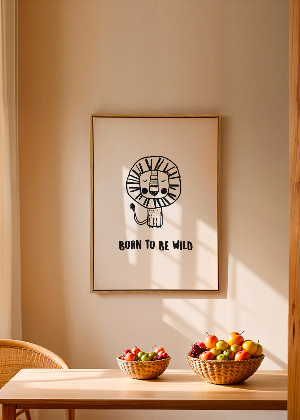 Ilustrace lva minimal 'Born to be wild'