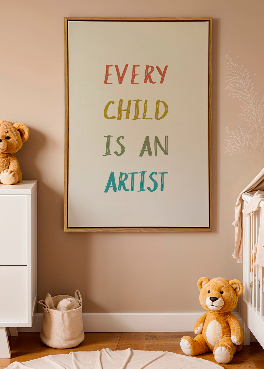 Typografická ilustrace Every Child Is An Artist