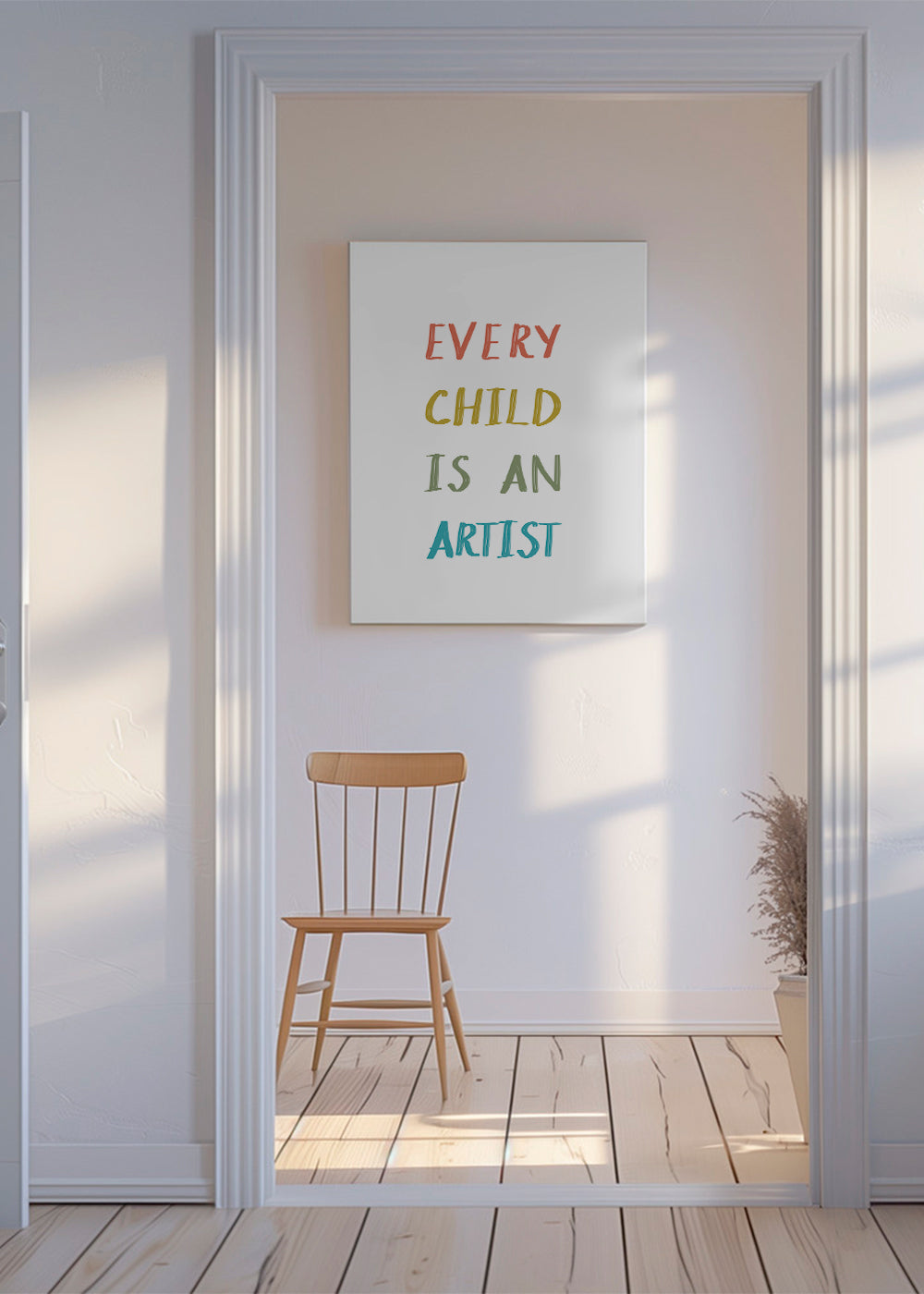 Typografická ilustrace Every Child Is An Artist