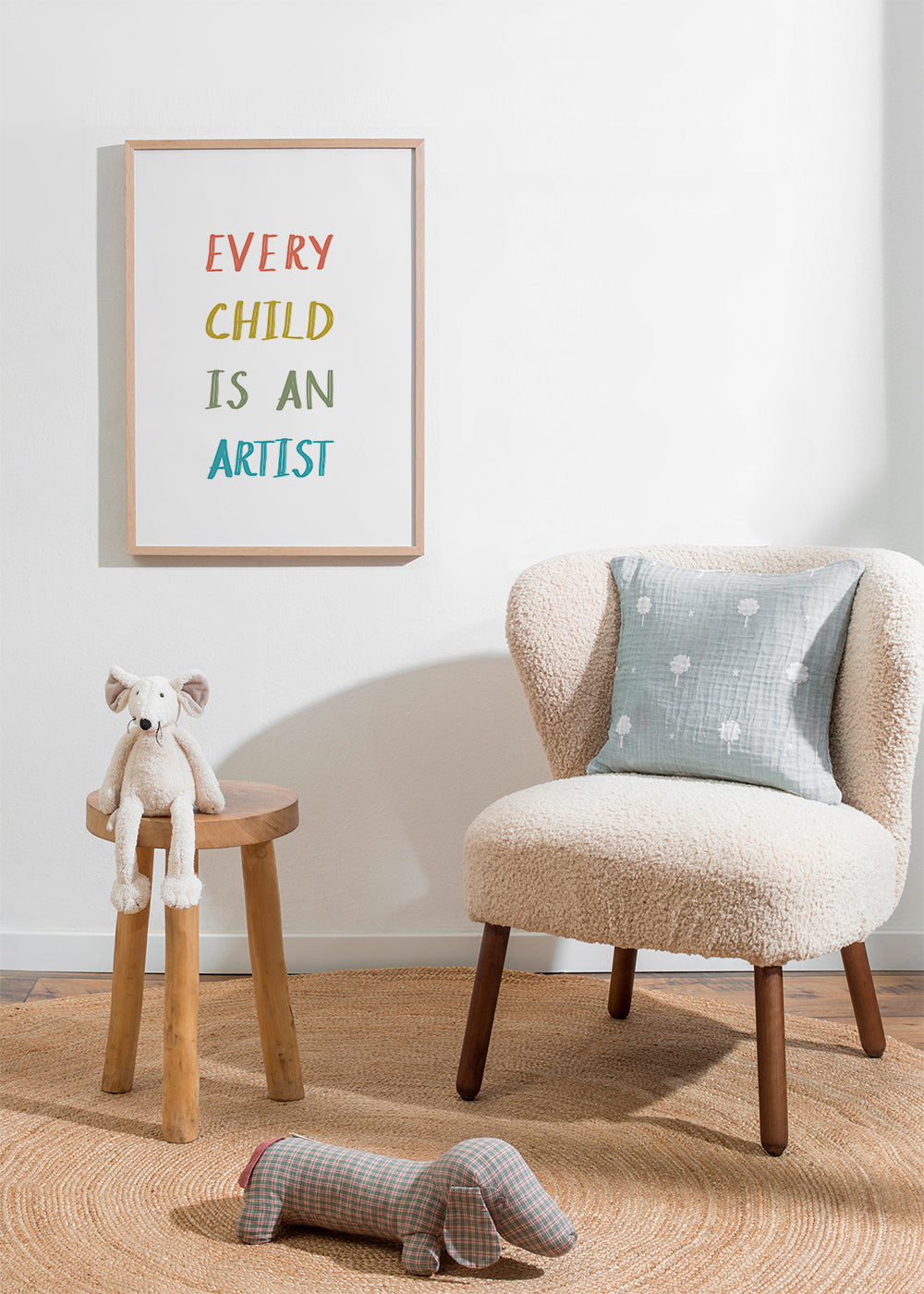 Typografická ilustrace Every Child Is An Artist