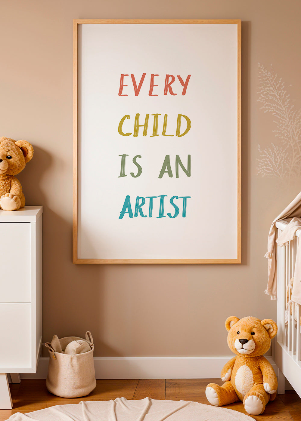 Typografická ilustrace Every Child Is An Artist