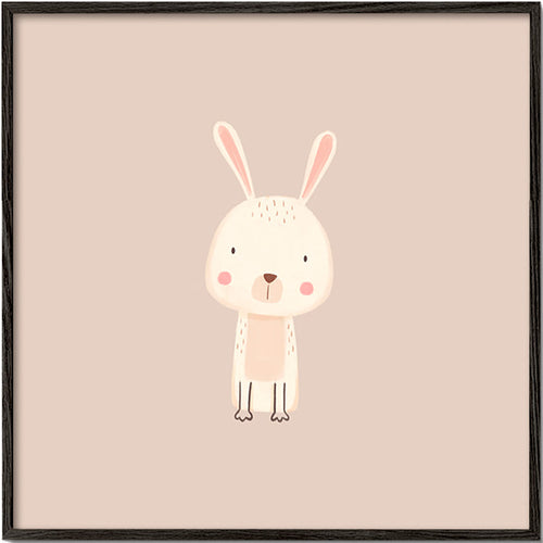 Dětský plakát králík minimal béžové pozadí