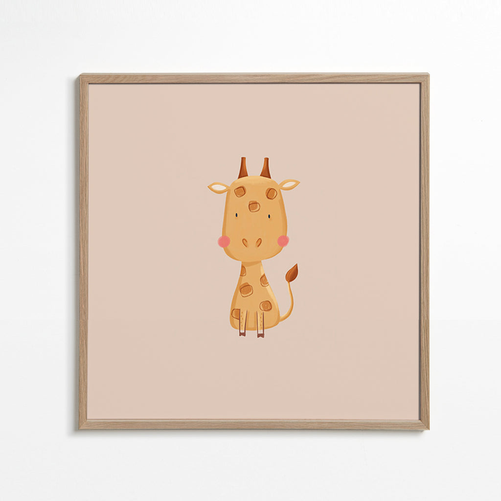 Dětský plakát s minimalistickou žirafou