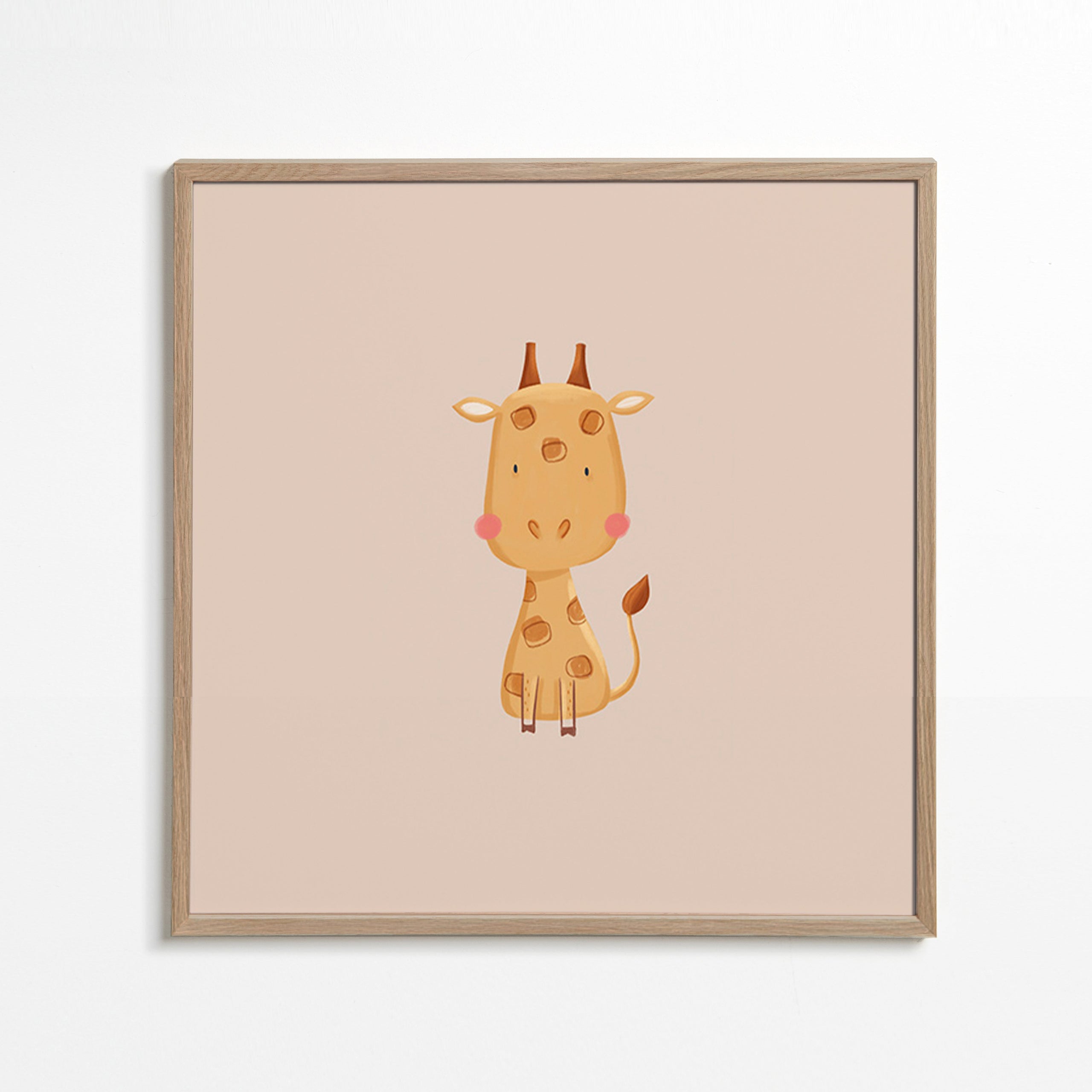 Dětský plakát s minimalistickou žirafou