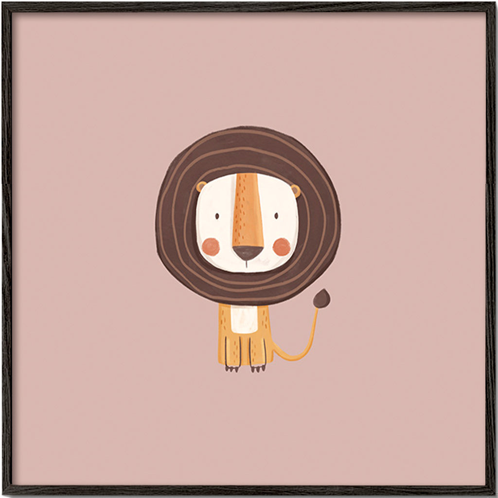 Dětský plakát: minimalistický lev