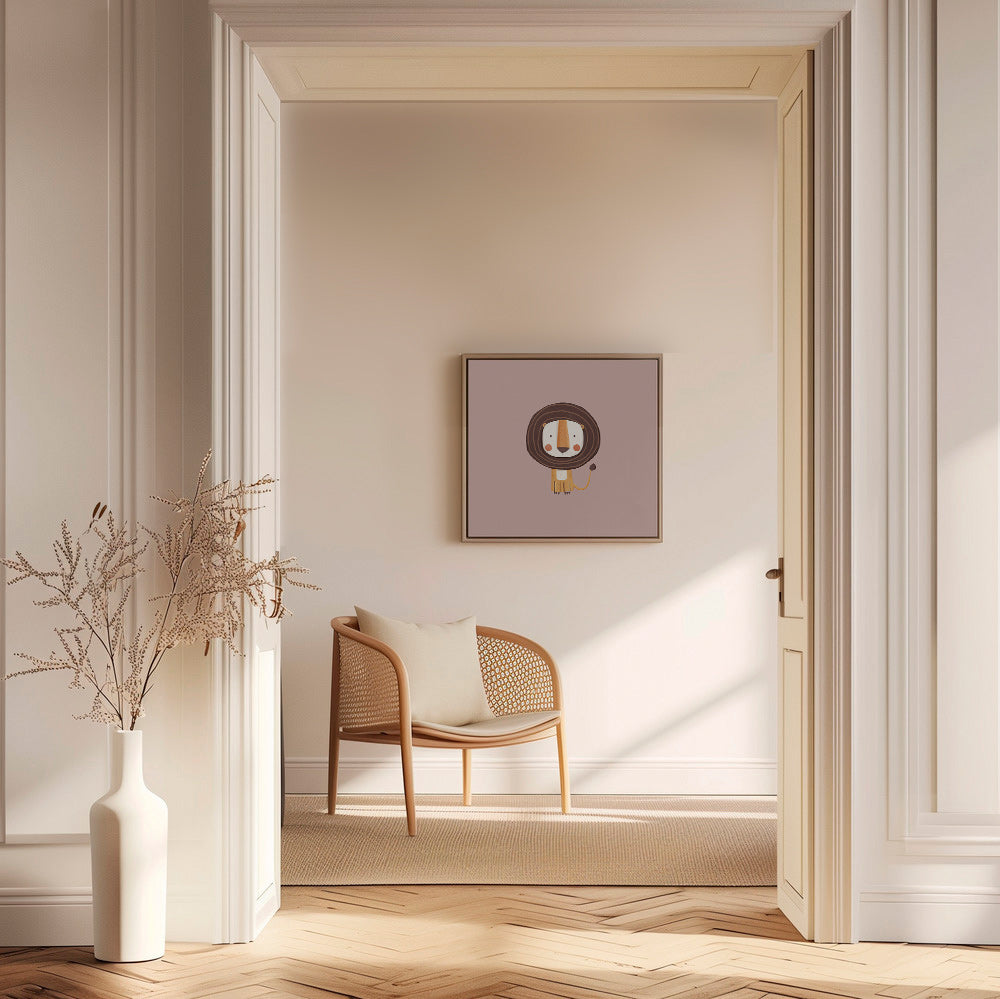 Dětský plakát: minimalistický lev