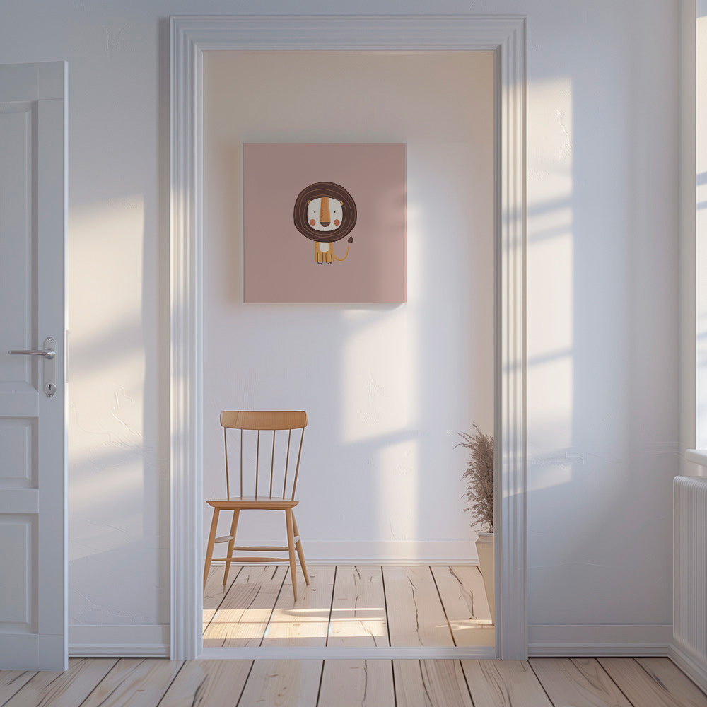 Dětský plakát: minimalistický lev