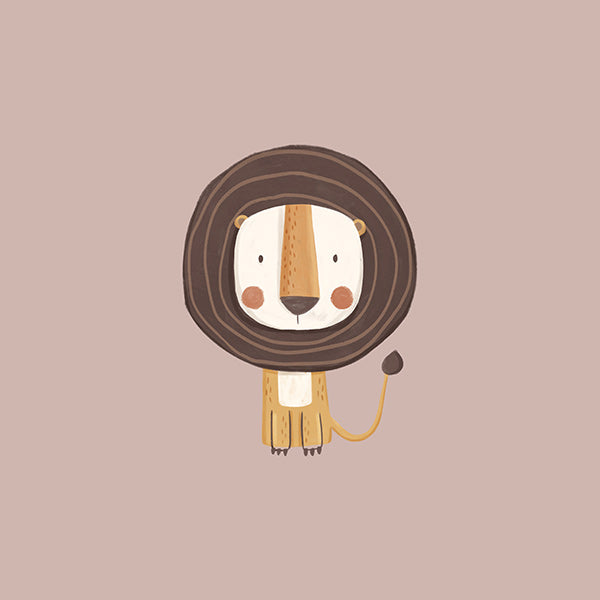 Dětský plakát: minimalistický lev