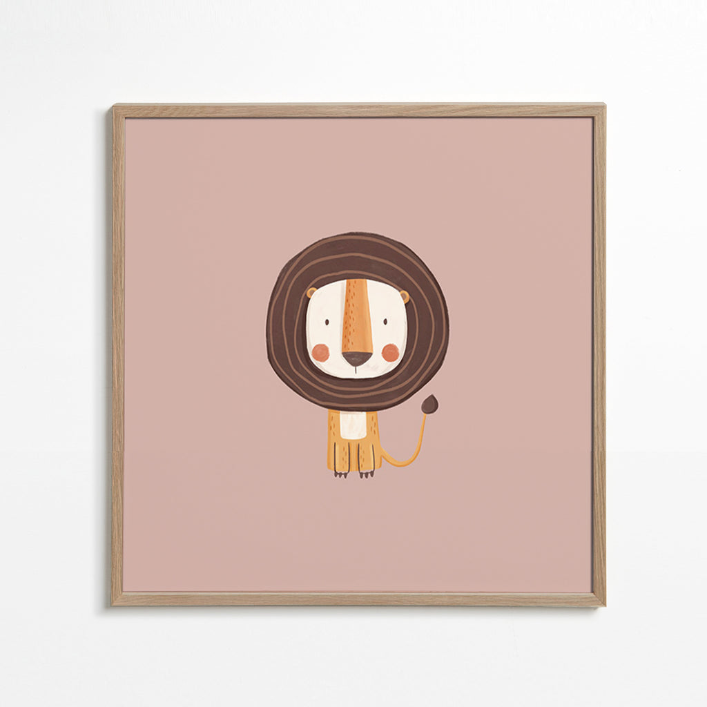 Dětský plakát: minimalistický lev